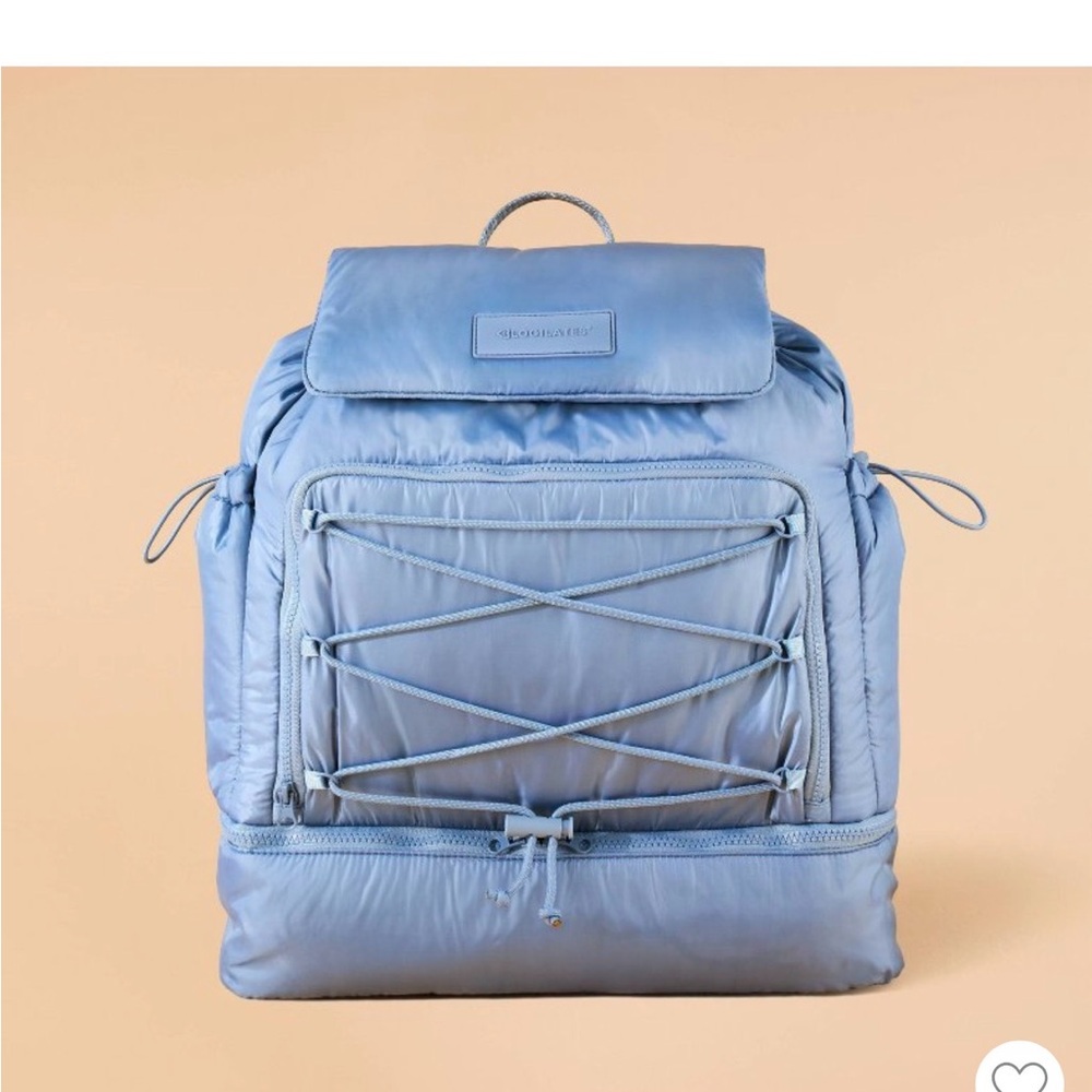Blogilates Light Blue Puffer Backpack - Quilted Daypack